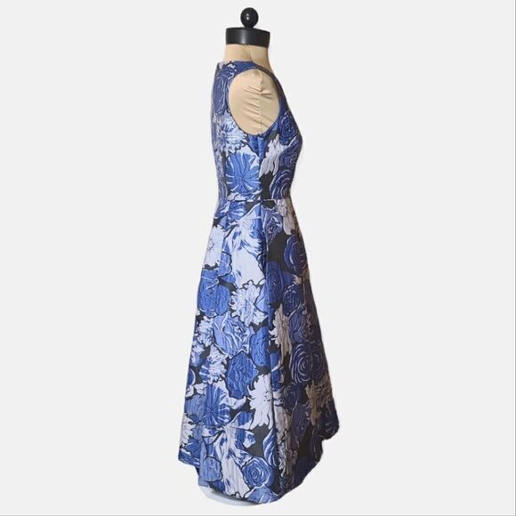 Adrianna Papell Blue Floral Cocktail Dress NEW Size 4 - Picture 8 of 12